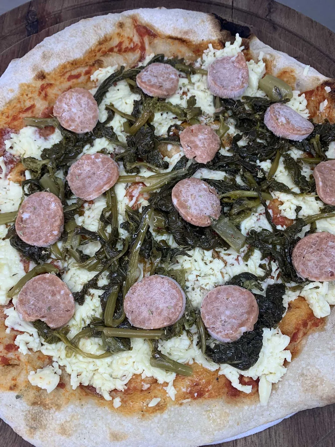 Pizza friarelli e linguiça vegana