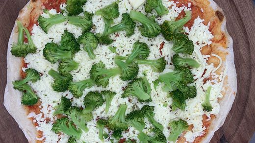 Pizza brócolis vegana grande 35cm