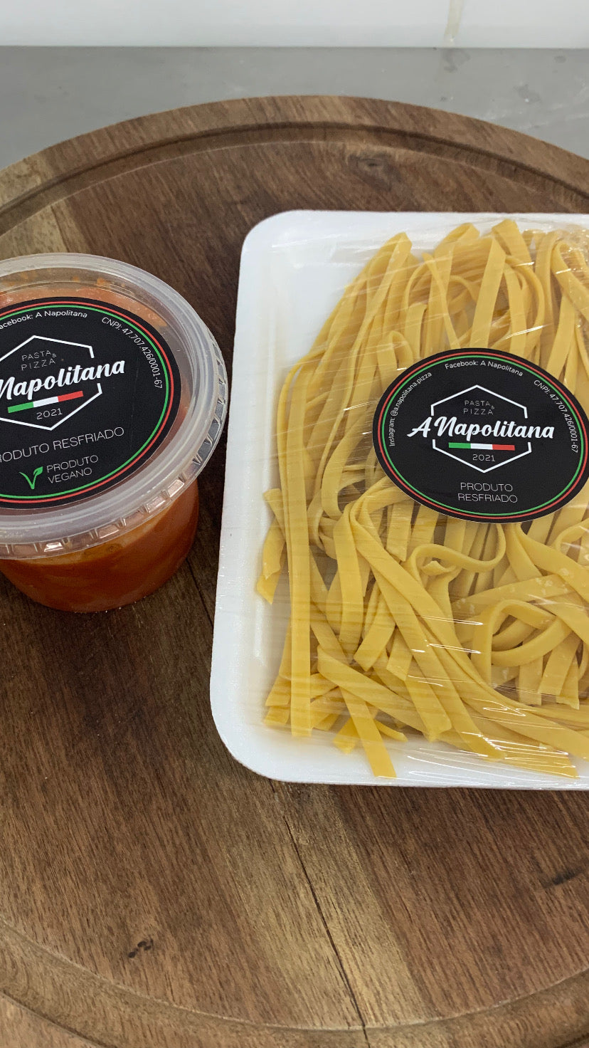 Massa fresca italiana fettuccine vegana