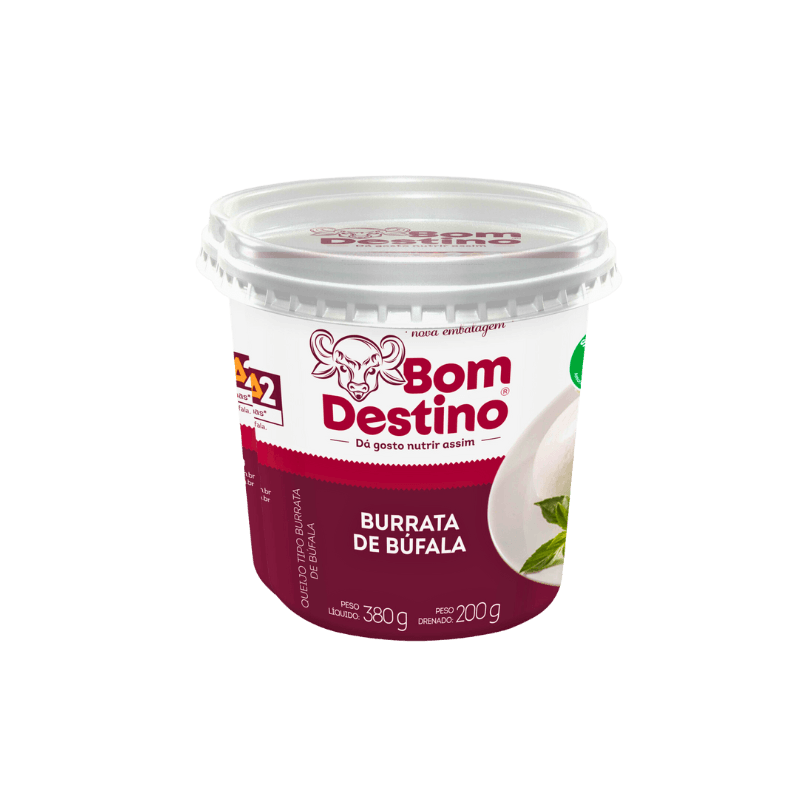 Queijo Burrata de Búfala Bom Destino Pote 200g