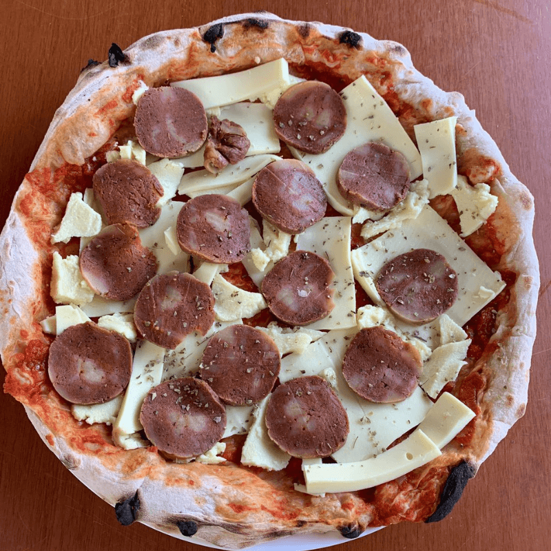 pizza calabresa vegana