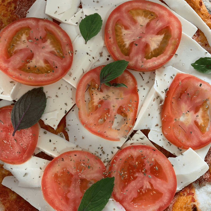 pizza Marguerita vegana